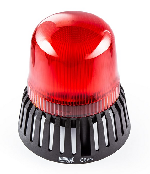 Проблисковий маяк червоний мультифункціональний з зумером Ø120 24 AC / DC IT120R024Z, EMAS