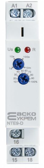 Реле часу затримки вимкнення без джерела живлення NTE9-D AC/DC 12-240V АСКО