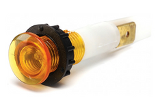 Сигнальна арматура 10мм із затисками MS 6.3х0.8мм; неонова лампа 220В жовта S102NS, EMAS