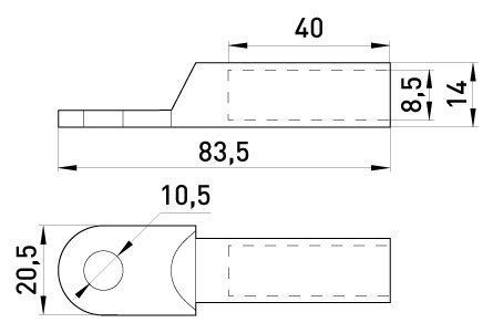 Алюминиевый кабельный наконечник e.end.stand.a.35
