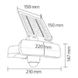 Світильник фасадний з датчиком руху на сонячній панелі LED 8W 6400K  600Lm ІР65 ARMOR-8 HOROZ, 072-001-0008-010, 6400