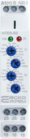 Реле часу асиметричного циклу NTE9-S2 AC/DC 12-240V АСКО