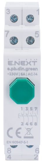Кнопка управления e.pb.din.green, зеленый
