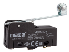 Мини-выключатель с металлическим роликом на длинном рычаге MN2MIM2, EMAS