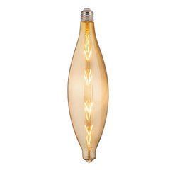 Лампа FILAMENT LED 8W 2200K E27 AMBER ELLIPTIC 340мм HOROZ, Янтар, 001-054-0008-010, 2400