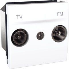 Розетка TV-R проходная 2М Белая MGU3.453.18 UNICA Schneider, 7971, Белый
