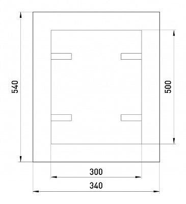 Дверцы металлические ревизионные e.mdoor.stand.300.500.z 300х500м c замком