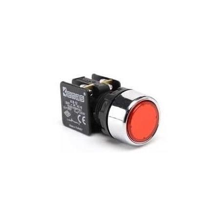 Кнопка нажимна KB34DK кругла (1Н0) червона EMAS