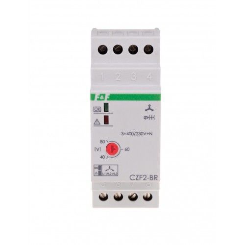 Реле фаз з контролем контактів CZF2-BR 380В 10А 2S ФиФ