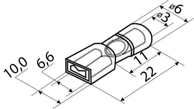Конектори повністю ізольовані FDFNY 2-250 'мама' (100 шт.)