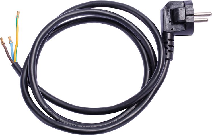 Шнур з вилкою e.wire.plug.black.0,75 3х0,75 1,2м чорний E.NEXT
