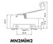 Міні-вимикач з металевим роликом на довгому важілі MN2MIM2, EMAS