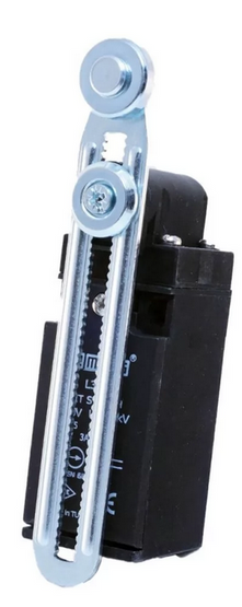 Вимикач кінцевий L3K13MEM123 з пластиковою консоллю та металевим роликом d=18mm з можливістю регулювання висоти EMAS