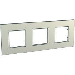 Рамка 3-постова "Титанова" MGU6.706.57 Unica Quadro Schneider, 8472, Титан