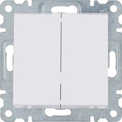 Вимикач 2-клав. універсальний Lumina, білий, 10АХ/230В Hager
