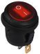 KCD1-5-101NW R/B 220V Перемикач 1 клав.круглий вологозах. червоний з підсвічуванням
