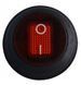 KCD1-5-101NW R/B 220V Перемикач 1 клав.круглий вологозах. червоний з підсвічуванням