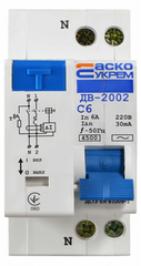 Диференційний вимикач ДВ-2002 6А 30мА АСКО