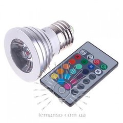 Лампа LED E27 RGB 3W с пультом 85-230V / LM294 LEMANSO, LM294, RGB