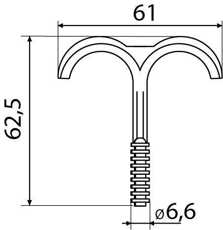FTC-25DB дюбель-гачок подвійний (50шт)