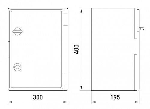 Корпус удароміцний з АБС-пластика e.plbox.300.400.195.blank, 300х400х195мм, IP65