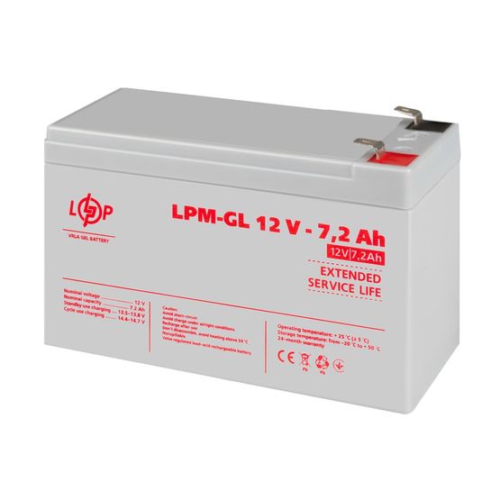 Аккумулятор гелевый LPM-GL 12V - 7.2 Ah LogicPower