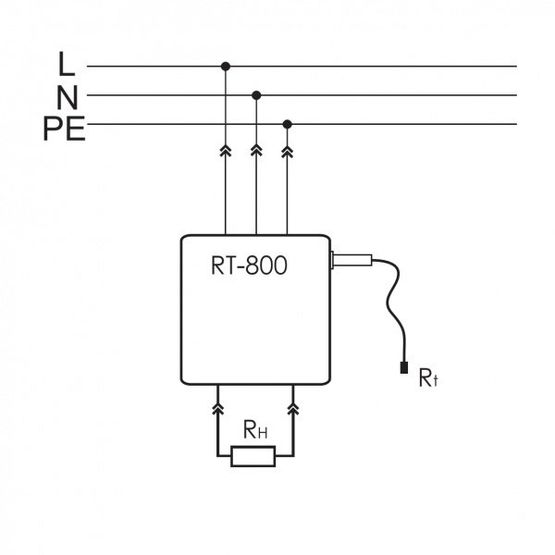 Регулятор температуры RT-800 16А -20- +130*С 2S в розетку F&F