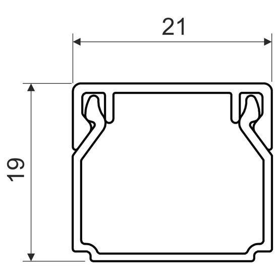 Короб темное дерево LHD 20X20_TD 2м Копос 4352