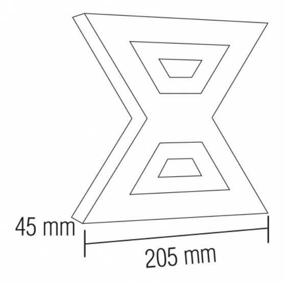 Світильник фасадний LED "METROPOL-12" 12W настінний, Чорний, 4200, 52