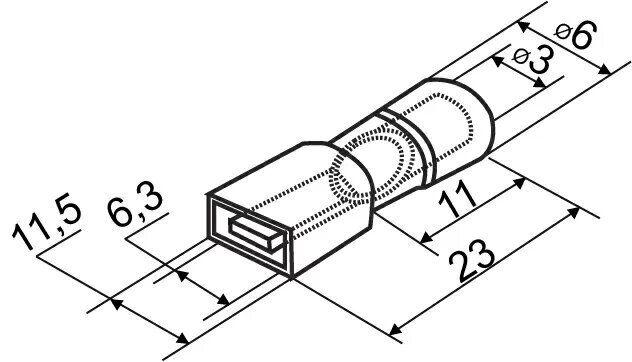 Конектори повністю ізольовані MDFNY 2-250 'папа' (100 шт.)