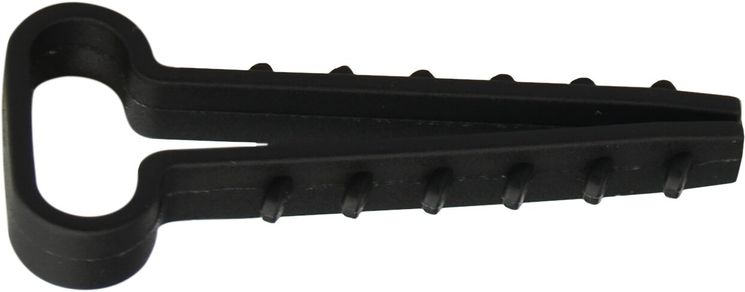 Дюбель-хомут (14*6) чорний під плоский кабель (уп.100шт)