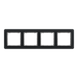 Рамка 4-постова Штучне матове скло Sedna Elements Schneider Electric SDD362804, Чорне скло