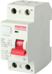 Выключатель дифференциального тока e.rccb.pro.A.2.40.30, 2р, 16А, 30мА., тип A