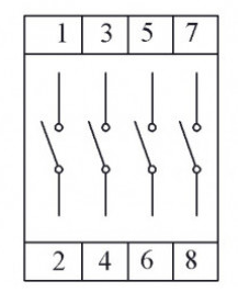 Кулачковый переключатель 4-полюсный ON-OFF (0-1) 40А PSA040AK431S, EMAS
