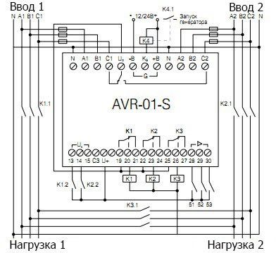 AVR-01-S 2 входа 2 нагрузки автомат включения резервного питания, 4957