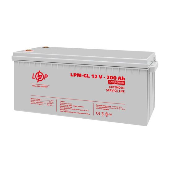 Аккумулятор гелевый LPM-GL 12V - 200 Ah LogicPower