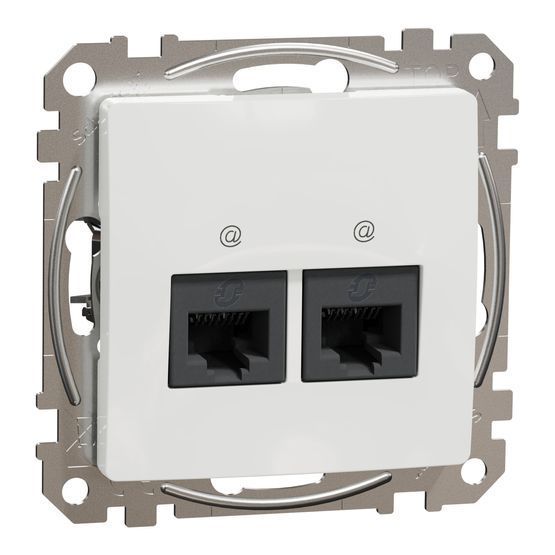 Два роз&rsquo;єми RJ45 категорія 5E UTP Білий Sedna Design
