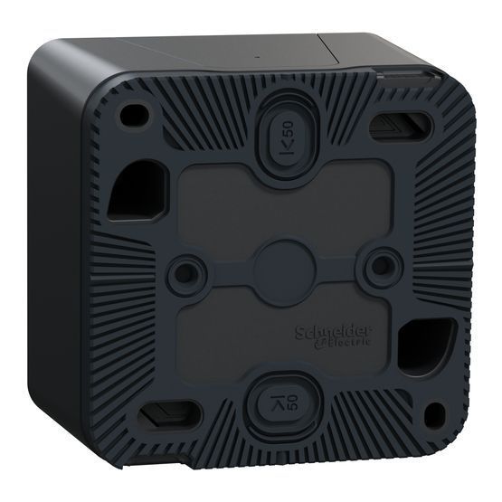 Переключатель 2-й IP55 Mureva Styl, сх.6+6, наклад монтаж, черный