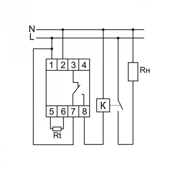 Регулятор температури RT-820, 230 В AC, від -4&deg;C до + 30&deg;C, 16А