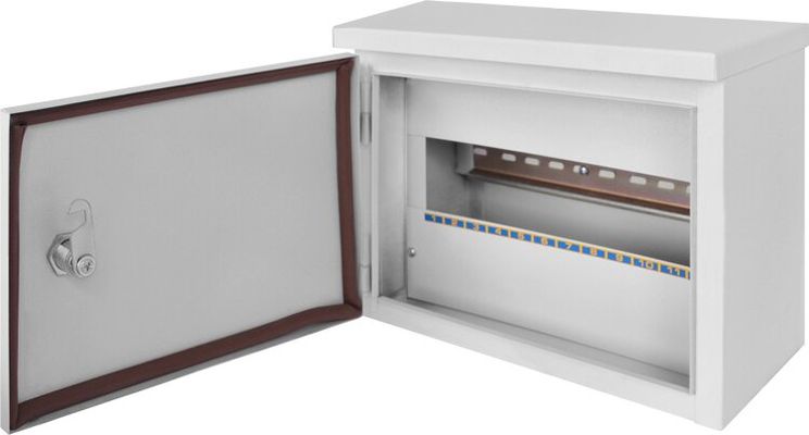 Корпус e.mbox.stand.n.12.z металлический, под 12мод., герметический IP54, навесной, с замком