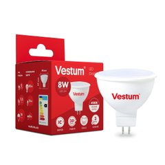 Світлодіодна лампа Vestum MR16 8W 4100K 220V GU5.3 1-VS-1509, 4100
