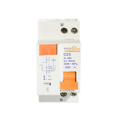 Диференційний вимикач ECO 2p 25A/30мА ECOНОМЕ