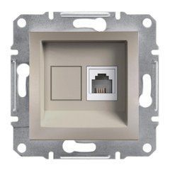 Розетка 1-я телефонная 4 конт. Бронза EPH4100169 ASFORA plus Schneider Electric, 9998, Бронза