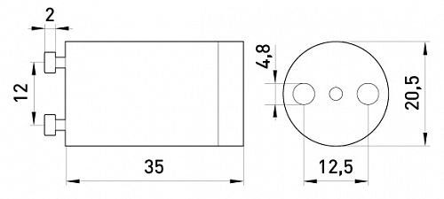 Cтартер e.starter.s2.2 (2х22Вт, 127В), 15239