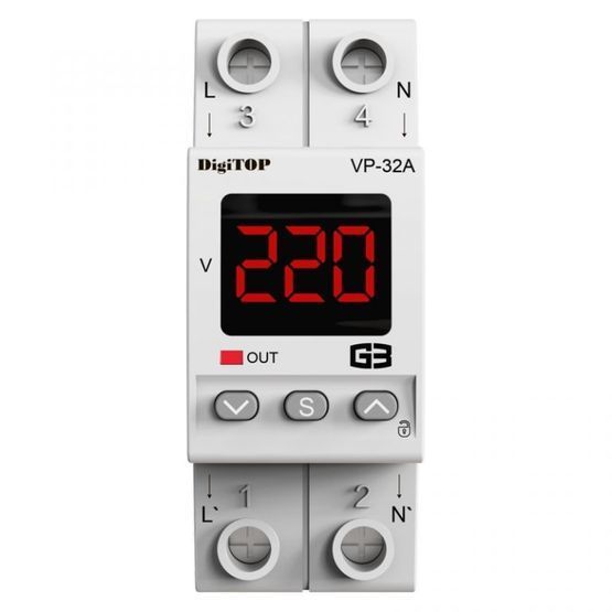 Реле напруги VP-32A M2R DigiTOP червоний індикатор