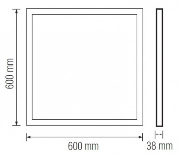Светильник накладной 600*600 SMD LED "PULSAR-48" 48W 6400K черный