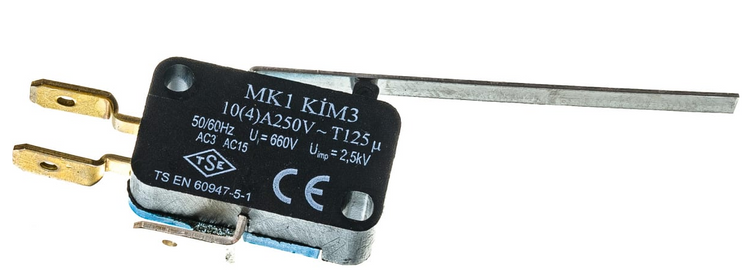 Мікро-вимикач з довгим металевим важілем MK1KIM3, EMAS