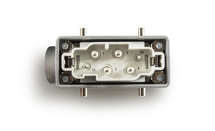 Кожух EBM806FU10 із вилкою (4х80А + 2х16А) (6 виводів) бокове введення PG21, EMAS