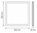 Светильник накладной 600*600 SMD LED "PULSAR-48" 48W 6400K черный