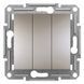 Вимикач 3-х клавішний Бронза EPH2100169 ASFORA Schneider Electric, 9948, Бронза